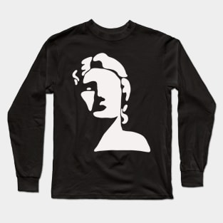 Greek Statue of Alexander the Great - Abstract Minimal Long Sleeve T-Shirt